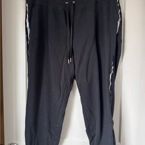 Calvin Klein Black Jogger Sweatpants with White Side Stripe